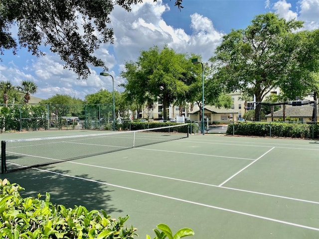 view of tennis court