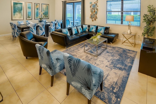 1455 Rolling Fairway Dr, Davenport, FL 33896 - living room with tile patterned floors and plenty of natural light