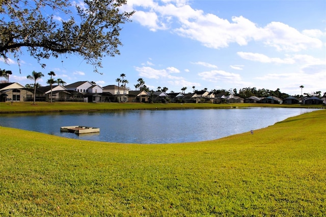 water view featuring a boat dock