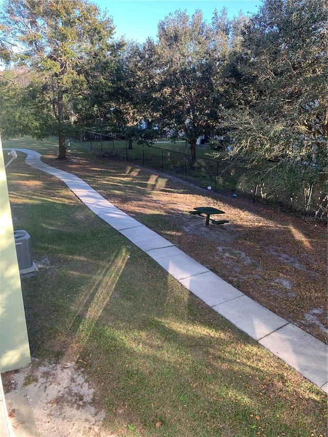 view of community with a lawn