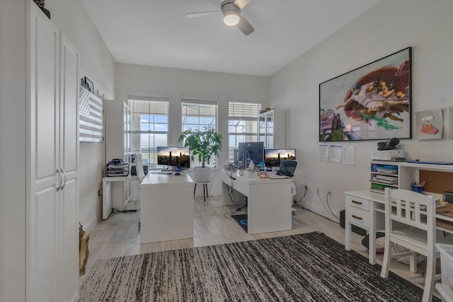 820 Windlass Ct, Kissimmee, FL 34746 - office with ceiling fan and wood finish floors