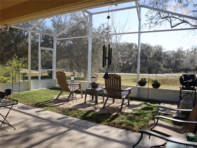 view of sunroom