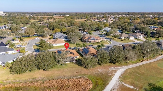 bird's eye view with a residential view