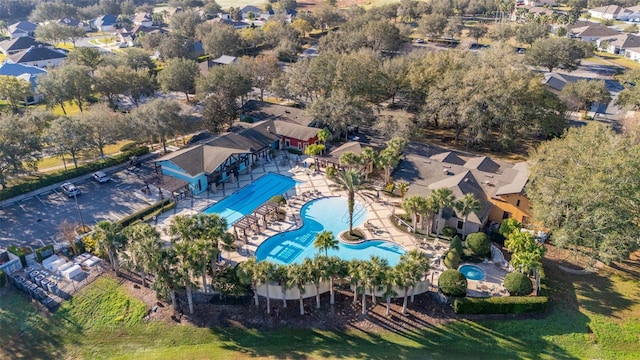 drone / aerial view with a residential view