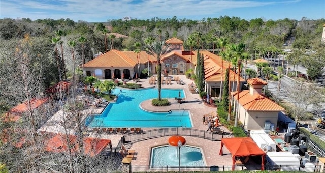 view of pool with a patio