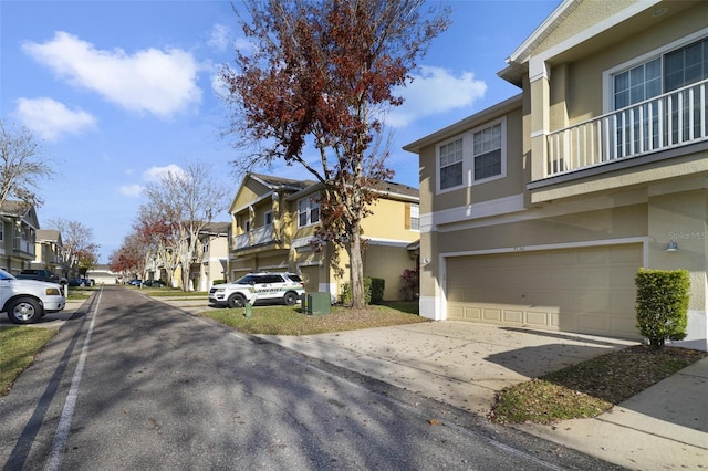 view of road with a residential view