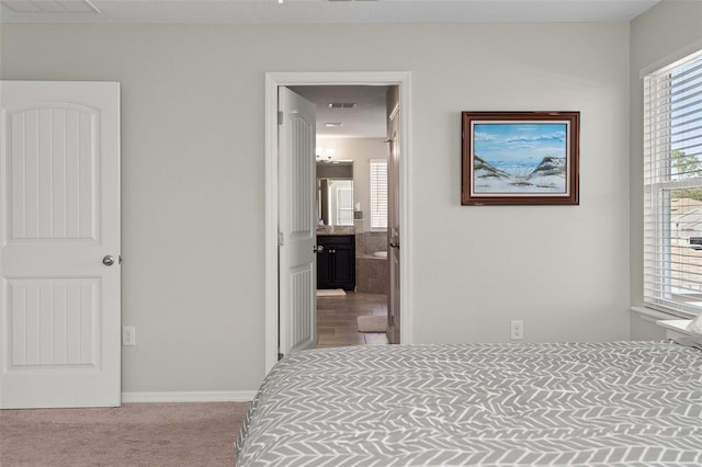 view of carpeted bedroom