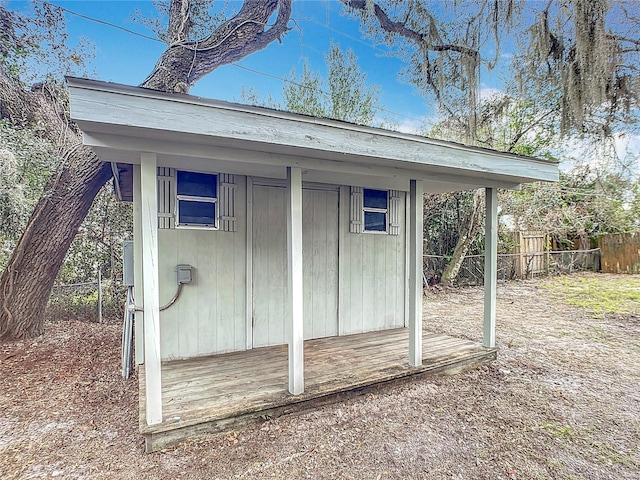 view of outbuilding