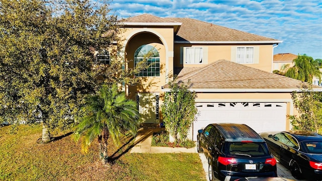 view of front facade with a garage