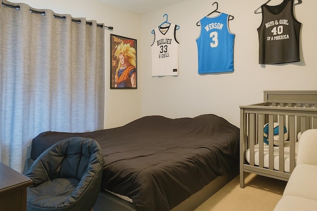 view of carpeted bedroom