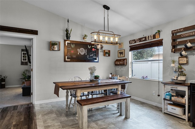 view of dining area