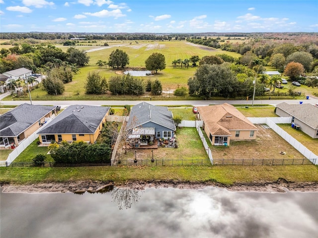 aerial view with a rural view