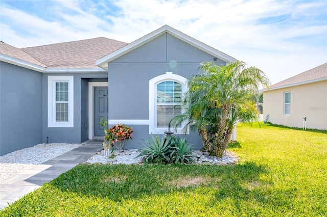 view of front of house with a front yard