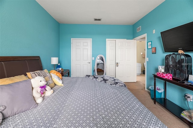 view of carpeted bedroom