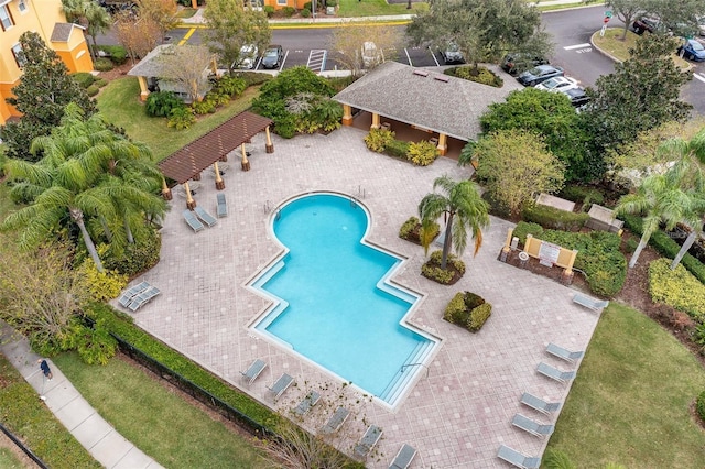 view of pool with a patio area