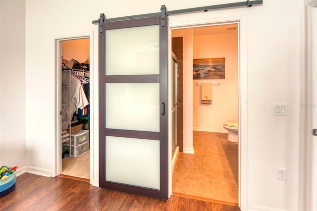 interior space featuring dark hardwood / wood-style floors