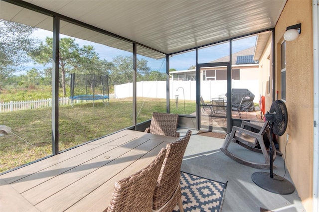 sunroom with a wealth of natural light