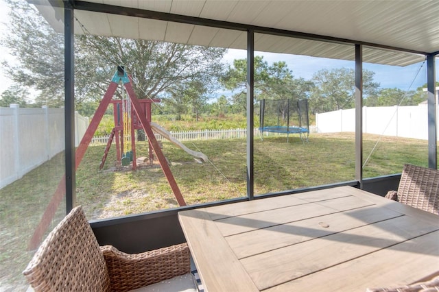 view of sunroom / solarium