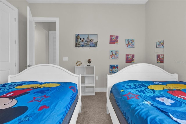 bedroom with carpet floors