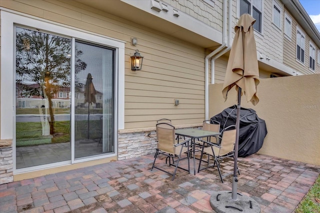 view of patio / terrace with area for grilling