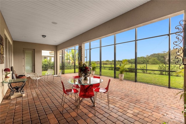 view of sunroom