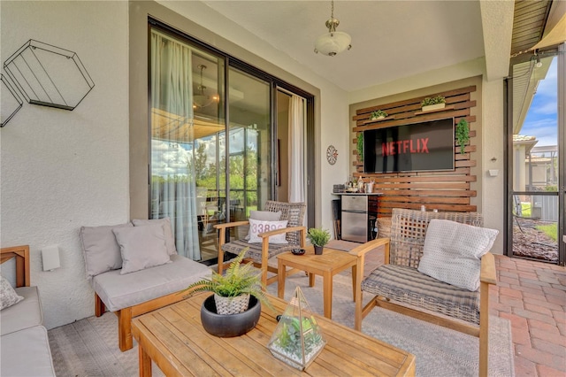 view of patio featuring outdoor lounge area