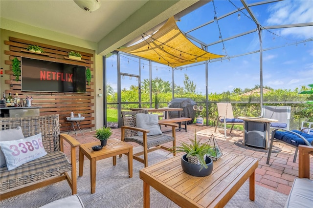 view of sunroom / solarium