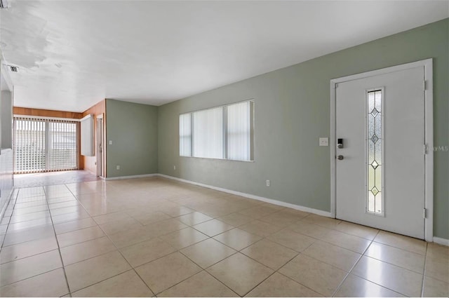 view of tiled entrance foyer