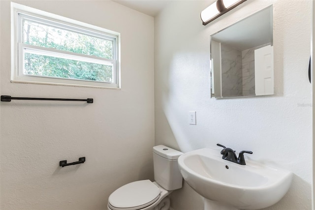 bathroom with sink and toilet