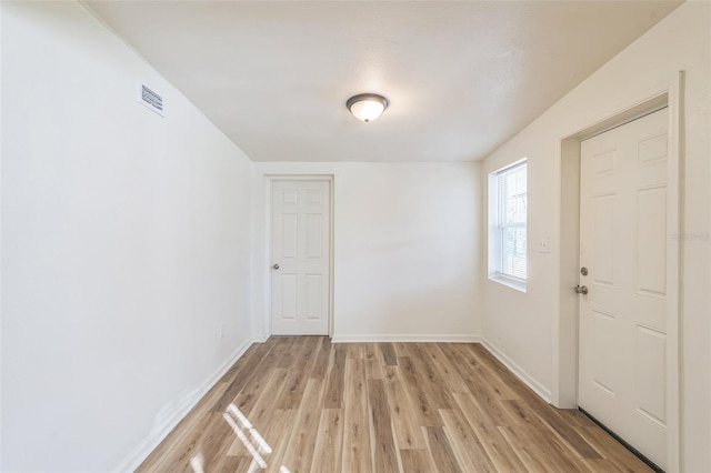 interior space featuring light wood-type flooring