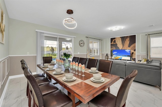 view of dining room