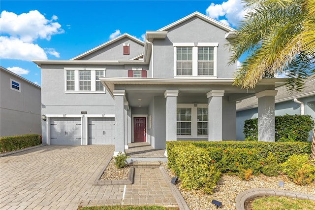 view of front of home featuring a garage