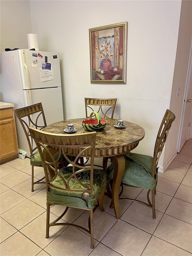 view of tiled dining space