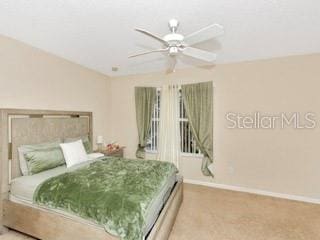 bedroom with ceiling fan