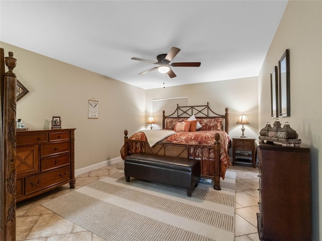 bedroom with ceiling fan