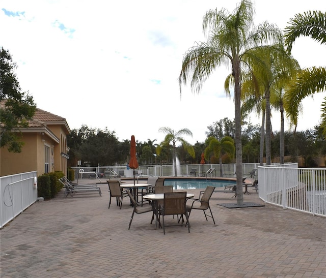 view of pool with a patio area