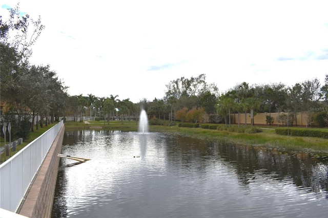 view of water feature