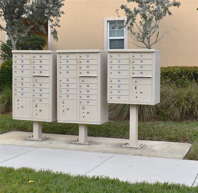 surrounding community with mail boxes