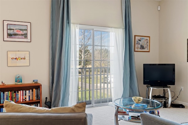 view of carpeted living room