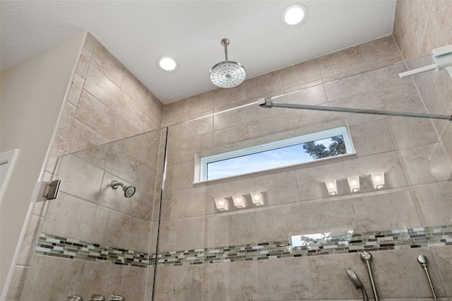 bathroom featuring walk in shower