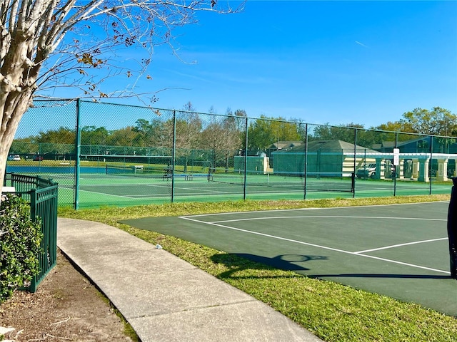 view of tennis court