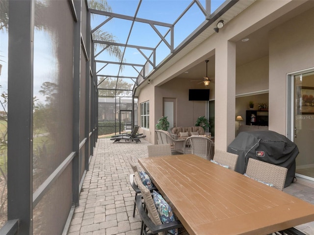 view of sunroom