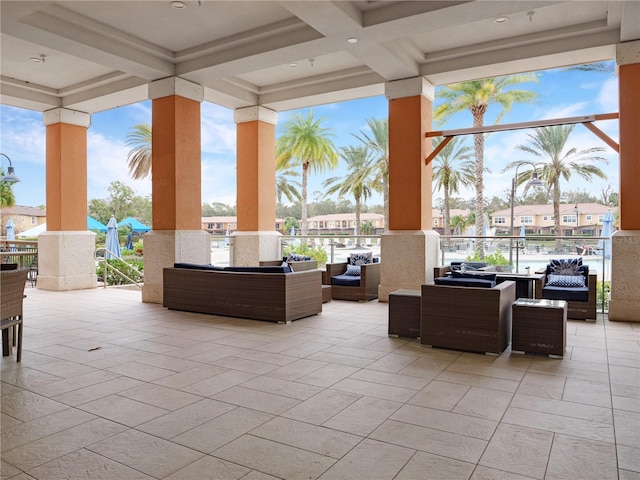 view of patio featuring outdoor lounge area