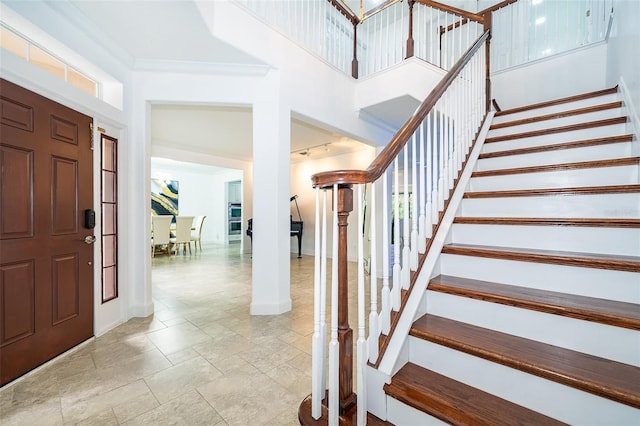 entrance foyer with ornamental molding