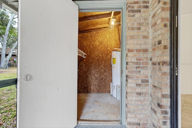 entrance to property with water heater