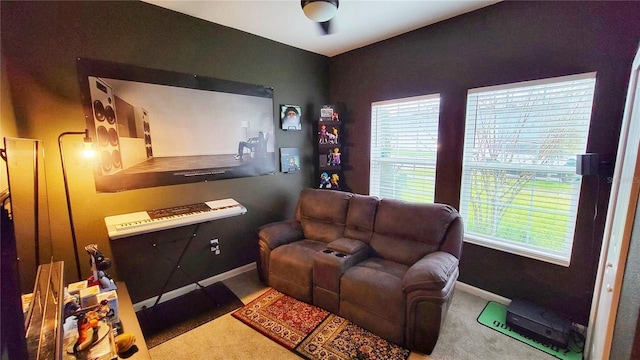 view of carpeted living room