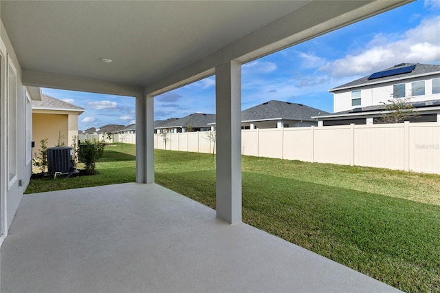 view of patio featuring central AC