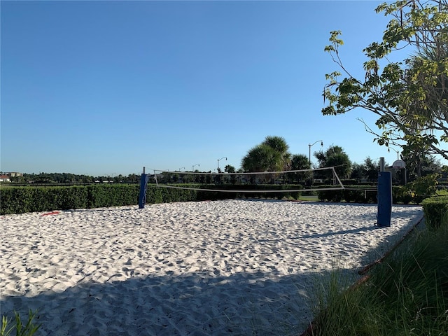 view of community featuring volleyball court