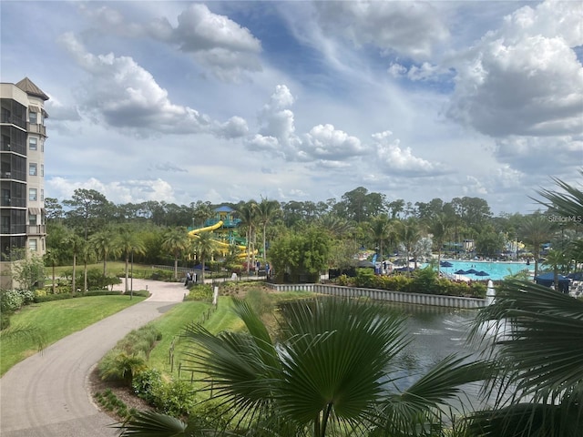 view of water feature