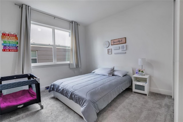 view of carpeted bedroom